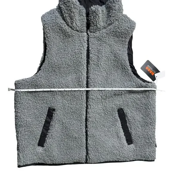 BASS OUTDOOR Women's Reversible Zip-Front Vest BLACK/GRAY NWT SIZE M - Picture 12 of 13